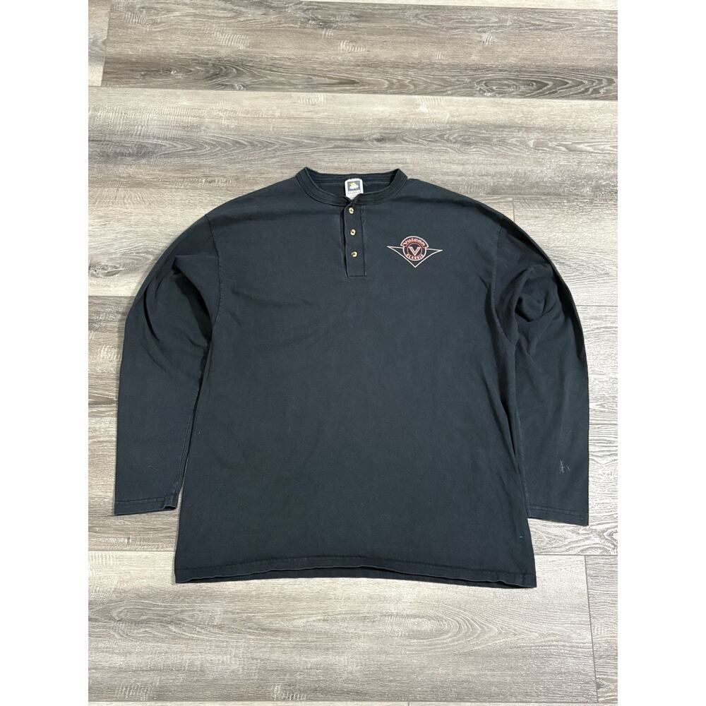 Vintage Cotton Deluxe Vulcan Classic Motorcycle Henley Long Sleeve - Men’s XL